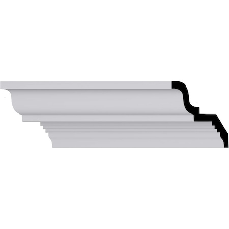 Ekena Millwork 3 7/8"H x 4 1/2"P x 5 7/8"F x 94 1/2"L Bulwark Smooth Crown Moulding MLD03X04X05BU